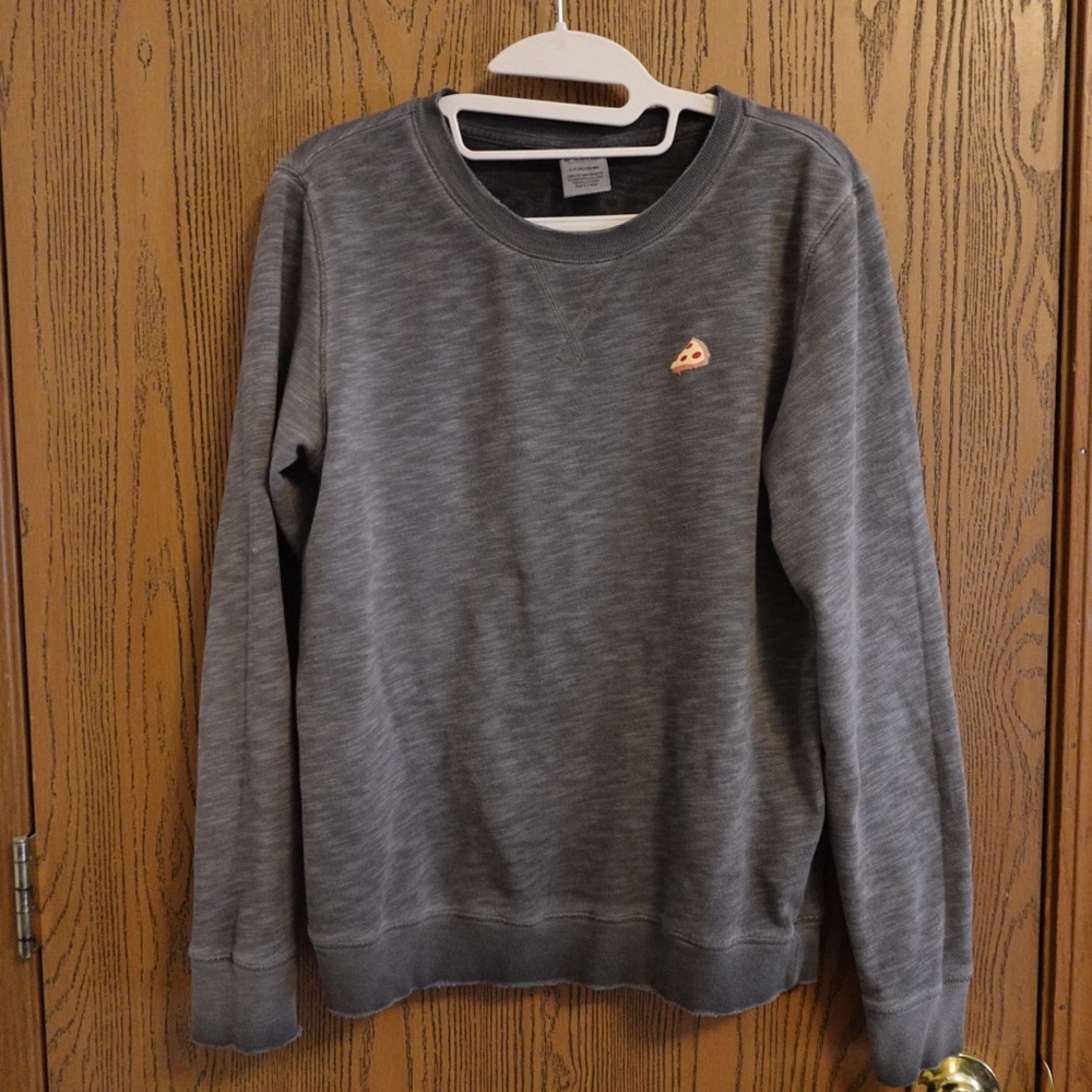 PINK Chicago sweatshirt with pizza and neighborhoods